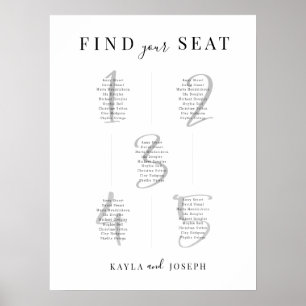 Minimalistisch Zitkaar Tabel 5 Teken Board Poster