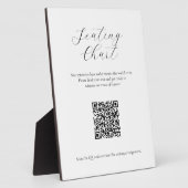 Minimalistisch zitkaartteken met QR-code Fotoplaat (Zijkant)