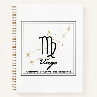 Minimalistisch Zodiac Virgo Notitieboek