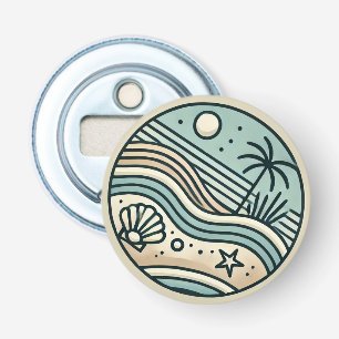 Minimalistisch zomerstrand button flesopener