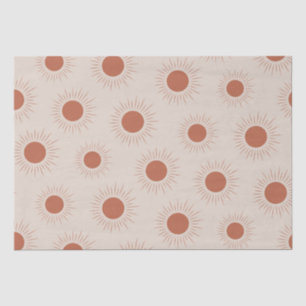 Minimalistisch zonnepatroon van Terracotta Abstrac Tissuepapier