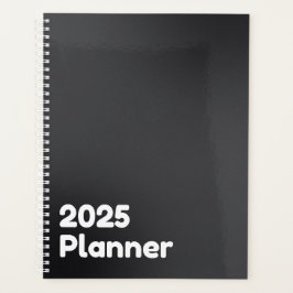 Minimalistisch zwart 2025 planner