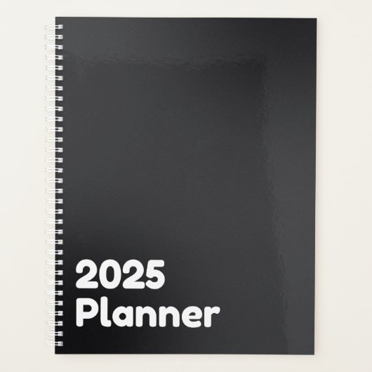Minimalistisch zwart 2025 planner (Voorkant)