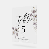 Minimalistisch zwart aquarel tafelnummer acryl bord (Hoek)