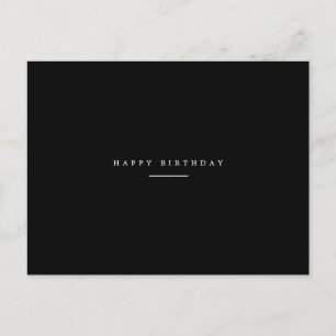 Minimalistisch zwart briefkaart