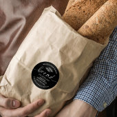 Minimalistisch zwart brood etiketten chique bakker