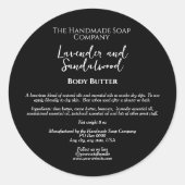 Minimalistisch zwart cosmetica potje label w Ingre (Voorkant)