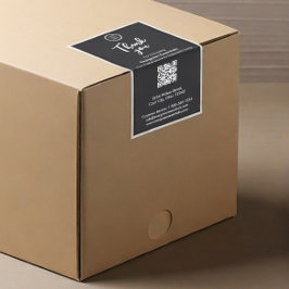 Minimalistisch Zwart Custom Logo Large Box Seal La Sticker