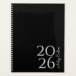 Minimalistisch Zwart Custom Persoonlijk Maandelijk Planner