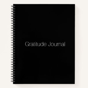 Minimalistisch zwart, elegant Gratitude Journal Notitieboek