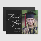 Minimalistisch zwart elegant script AFSTUDEERDER D (Voorkant / Achterkant)