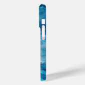 Minimalistisch zwart en blauw Modern Monogram Hoes (Achterkant / Links)