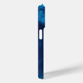 Minimalistisch zwart en blauw Modern Monogram Hoes (Achterkant / Rechts)