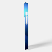 Minimalistisch zwart en blauw Modern Monogram Hoes (Achterkant / Links)