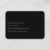 Minimalistisch zwart en bruin visitekaartje (Achterkant)