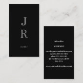 Minimalistisch zwart en grijs visitekaartje (Voorkant / Achterkant)