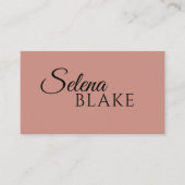 Minimalistisch zwart en roze | Moderne QR-code Visitekaartje (Voorkant)