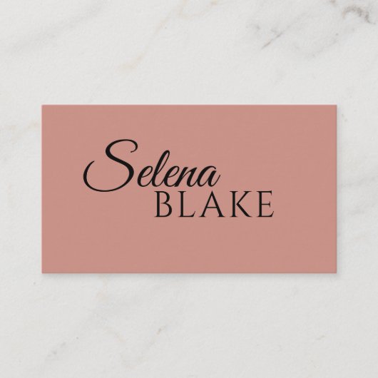 Minimalistisch zwart en roze | Moderne QR-code Visitekaartje (Voorkant)