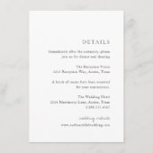 Minimalistisch zwart en wit modern huwelijk informatiekaartje (Voorkant)