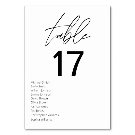 Minimalistisch zwart en wit modern huwelijk kaart (Voorkant)