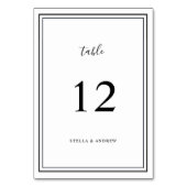 Minimalistisch zwart en wit modern huwelijk kaart (Voorkant)