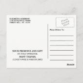 Minimalistisch - zwart en wit - Weddenschap Hartel Briefkaart (Achterkant)