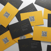 Minimalistisch zwart-geel Visitekaartje