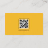Minimalistisch zwart-geel Visitekaartje (Achterkant)