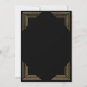 Minimalistisch zwart goud QR code bruiloft Kaart (Achterkant)
