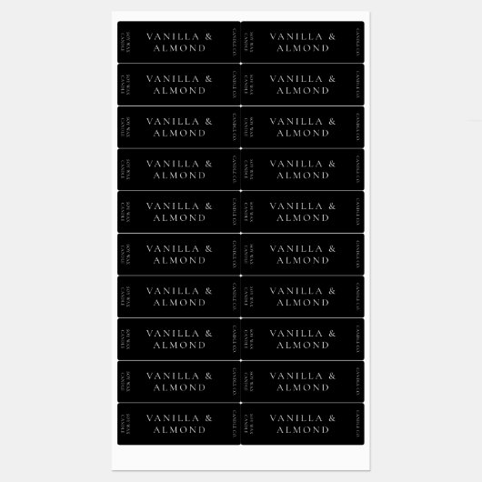 Minimalistisch zwart-kaartenlabel labels (Vel)