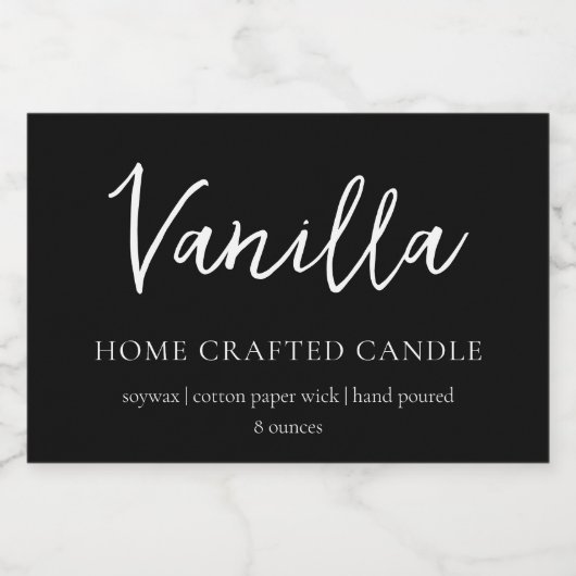 Minimalistisch zwart-kaartenlabel voedselcontainer etiket (Enkel label)