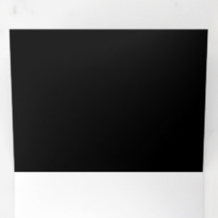 Minimalistisch zwart kat silhouet drieluik uitnodiging