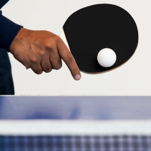Minimalistisch zwart kat silhouet tafeltennisbatje
