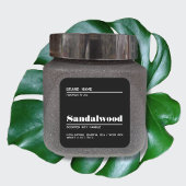 Minimalistisch zwart modern kaarsproduct label