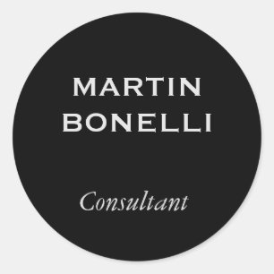 Minimalistisch zwart modern ronde sticker