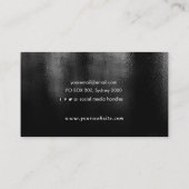 Minimalistisch zwart monogram logo visitekaartje (Achterkant)