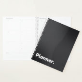 Minimalistisch zwart ongedateerd planner (Display)