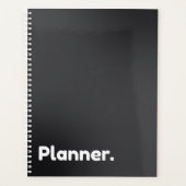 Minimalistisch zwart ongedateerd planner (Voorkant)