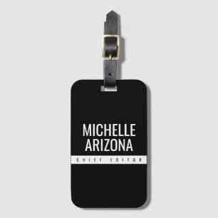 Minimalistisch Zwart Professioneel Modern Bagagelabel