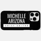 Minimalistisch Zwart Professioneel Modern Case-Mate iPhone Case (Achterkant (horizontaal))