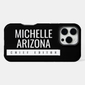 Minimalistisch Zwart Professioneel Modern iPhone Hoesje (Achterkant horizontaal)