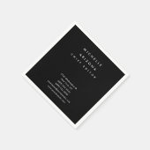 Minimalistisch Zwart Professioneel Modern Servet (Hoek)