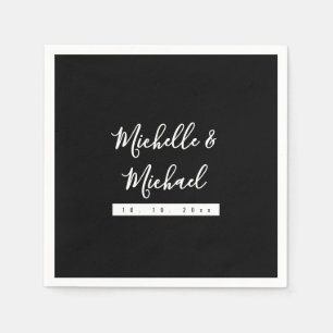 Minimalistisch Zwart Professioneel Modern Servet