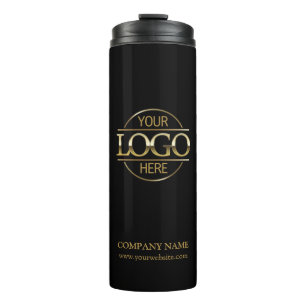 Minimalistisch zwart promotiebedrijf Business Logo Thermosbeker
