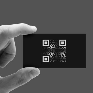 Minimalistisch zwart QR-Visitekaartje Visitekaartje