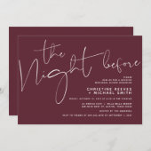 Minimalistisch zwart-Script bruiloft repetitief av Kaart (Voorkant / Achterkant)