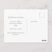 Minimalistisch zwart script We hebben New Home Mov Briefkaart (Achterkant)