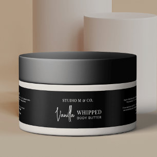 Minimalistisch zwart suiker scrub lotion 4 oz potj