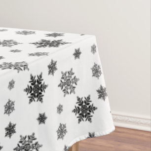 Minimalistisch zwart whisky Snowflake Patroon Tafelkleed