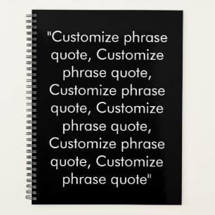 Minimalistisch zwart wit aangepaste tekst citaat m planner